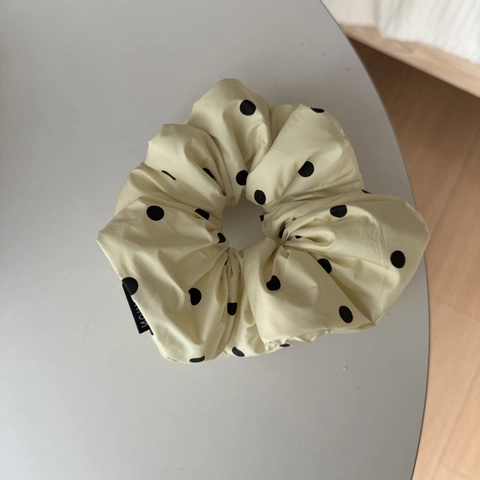 Scrunchie in Satin a Pois Stile Francese Oversize Dolce Elastico Fatto a Mano Elastici per Capelli per Donna Accessori Moda
