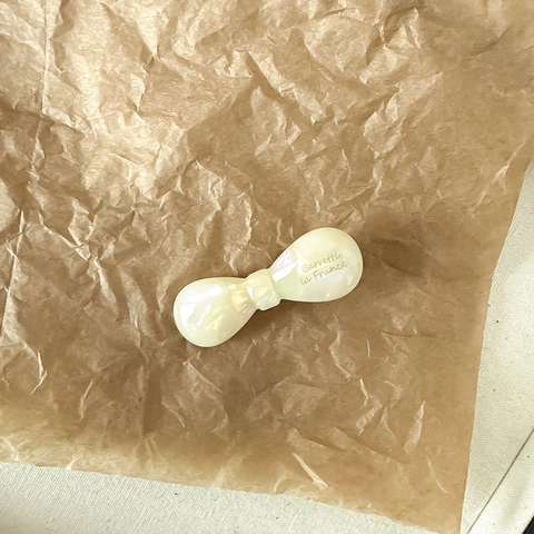 Minimalistische Französisch Acetat Schleife Entenschnabel Haarklammer Für Damen Kleine Seitenclip Elegante Handgefertigt Haarschmuck