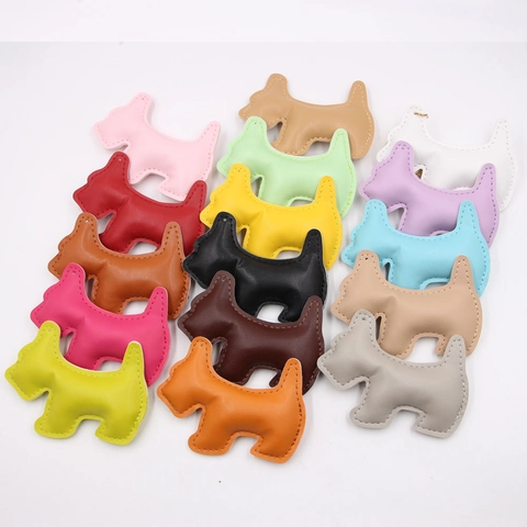 Süßer PU Leder Schottischer Terrier Hund Anhänger Für DIY Taschen Schlüsselanhänger Handyhülle Kleidung Deko Accessoire Damen