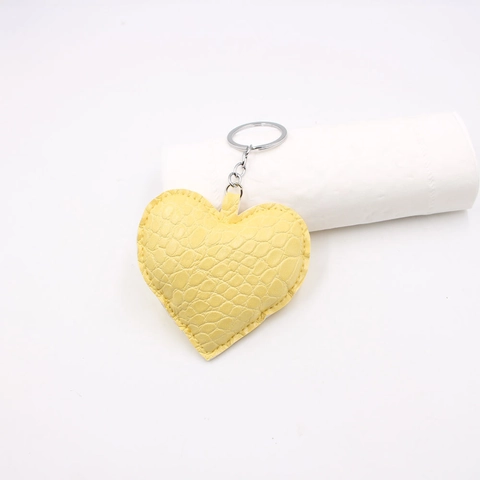 Hartvormige Kunstlederen Sleutelhanger Krokodillenpatroon PU Lederen Tas Charm Voor Vrouwen Auto Sleutelring Mode Accessoire