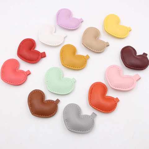 Artificial Leather Heart Bag Charm DIY Accessory Trendy Heart Pendant For Backpack Handbag Keychain Decoration Minimalist Style