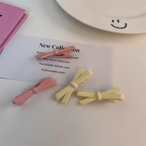 Fermaglio per Capelli con Fiocco Smerigliato Stile Coreano per Donna Dolce Elegante Accessorio per Capelli per Ragazze