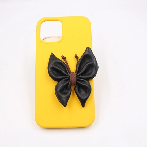 Handmade PU Leather Butterfly Bag Charm Pendant For Phone Case Keychain DIY Accessories Women Decorative Hanging Ornament