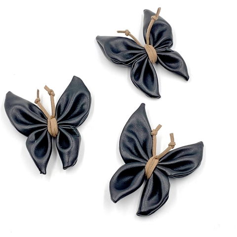 Handmade PU Leather Butterfly Bag Charm Pendant For Phone Case Keychain DIY Accessories Women Decorative Hanging Ornament