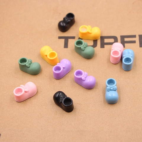 Scarpe da Bambola in Resina in Miniatura Con Dettaglio Fiocco Per Fai da Te Artigianato Accessori Per Giocattoli Mini Scarpe