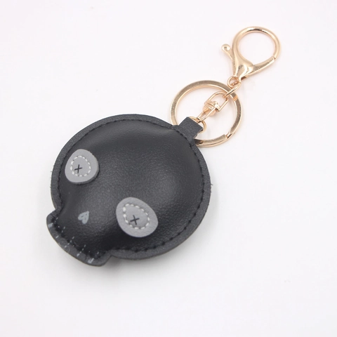 Trendy Schedel PU Leer Sleutelhanger Met Gouden Kreeftsluiting Halloween Handtas Hanger Goth Auto Sleutelhanger Voor Vrouwen Mannen Accessoire