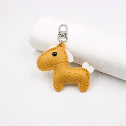 Porte-clés en Cuir Petit Cheval Exquis Charme de Sac Pour Femmes Pendentif Animal Mignon Porte-clés en Cuir Artificiel Accessoires
