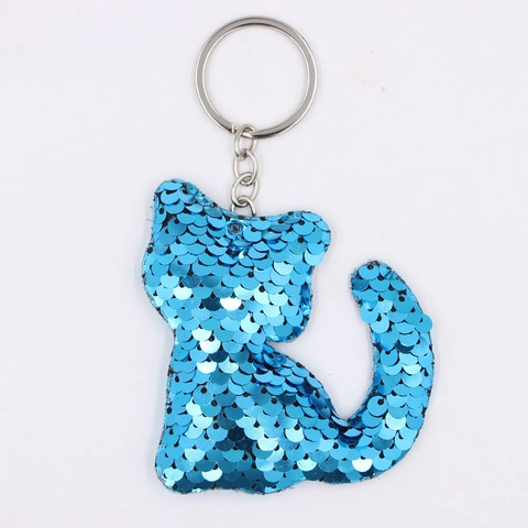 Simpatico Portachiavi a Paillettes Reversibili per Donna Forma di Animale Stella Charm per Borsa Pendente per Decorazione Zaino