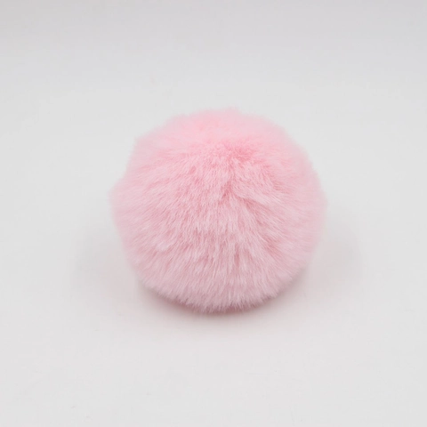 8cm Zachte Imitatie Rex Konijnenbont Pompons Pluizige Polyester Pluche Bal Voor Sleutelhanger Tasbedeltje DIY Accessoires Sieraden