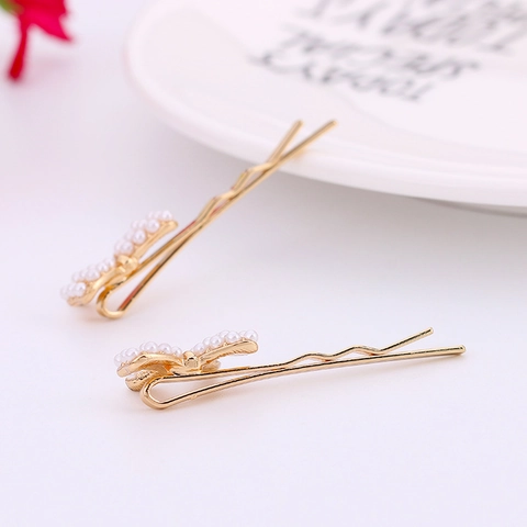 Elegante Legierung Schleife Haarspangen Set Glänzende Strass Künstliche Perle Haarnadeln Süße Haarstyling Accessoires Damen Schmuck