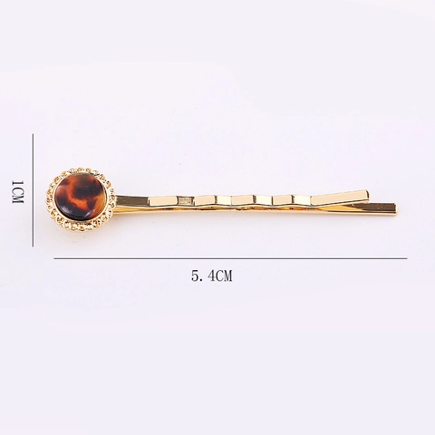 Lot de Barrettes en Alliage Électroplaqué Rondes en Acétate Style Coréen Pinces à Cheveux Géométriques Vintage Maillard pour Femmes Accessoires Cheveux
