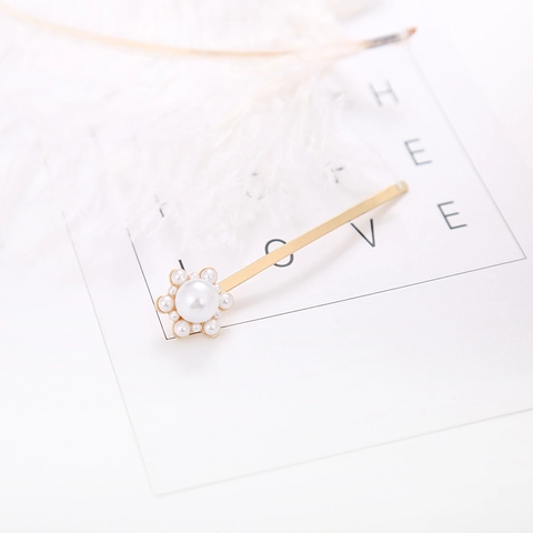 Elegant Alloy Faux Artificial Pearl Rhinestone Flower Star Hair Clip Hair Tie Set For Women Girls Simple Hairpins Hair Accessories