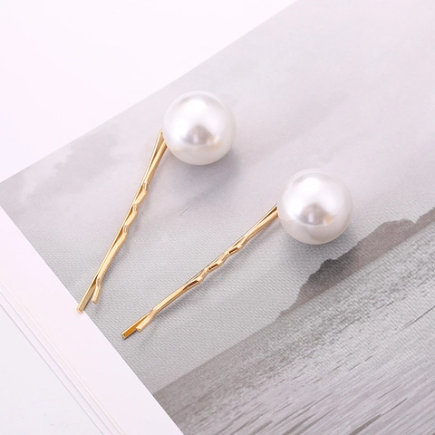 Elegantes Pinzas para el Cabello de Aleación con Perlas Artificiales para Mujer Decoración Diaria Oficina Fiesta Oro Plata Horquillas Joyería