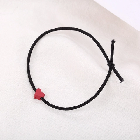 Süßes Herz Anhänger Elastisches Haargummi Scrunchie Hochelastisches Gummiband Für Damen Mädchen Täglicher Haarschmuck Schmuck