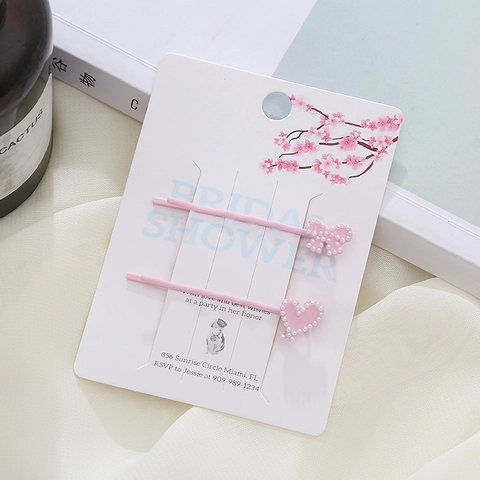 Dulces Pinzas para el Cabello de Aleación con Perlas Artificiales Lazo Corazón para Mujeres Niñas Elegantes Pasadores Pintados