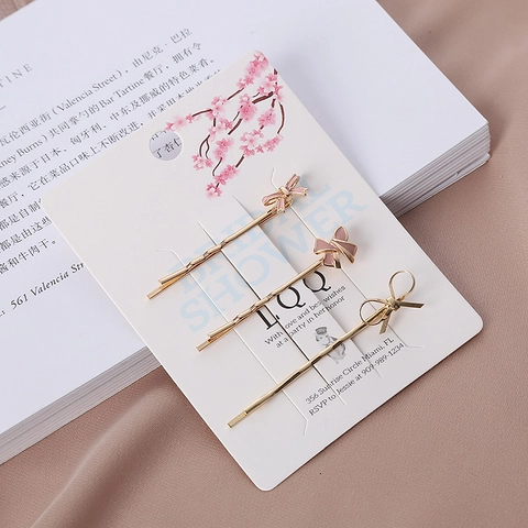 Sweet Alloy Bow Knot Hair Clip Set For Women Girls Candy Color Enamel Drip Oil Hairpin Fashion Hair Accessories 3 Piece Set