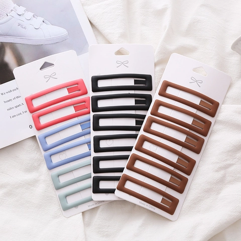 Minimalist Matte Metal Hair Clips For Women BB Clips Non-Slip Side Clips Simple Fashion Elegant Hair Accessories