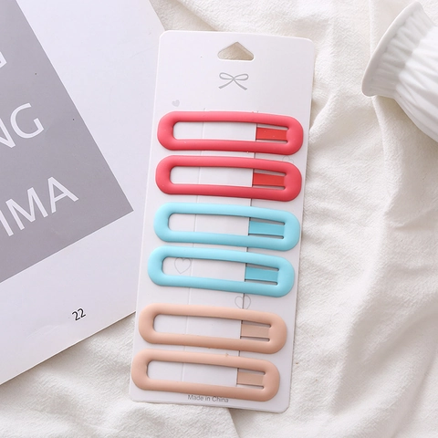 Pinzas de Presión de Aleación Minimalistas Mate para Mujer Pinzas para el Cabello BB de Color Caramelo Simples Horquillas Mate Sólidas