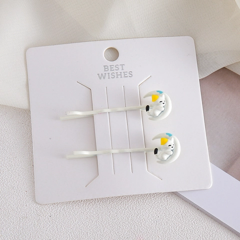 Süße Mond Katze Legierung Haarspangen Für Damen Mädchen Niedliche Tier Metall Haarnadeln Strass Haarschmuck Geschenk