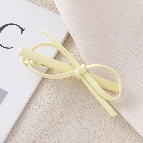 Legierung Schleife Haarspange Für Damen Süß Minimalistisch Entenschnabel Clip Matt Finish Seitenclip Elegant Haarschmuck Geschenk