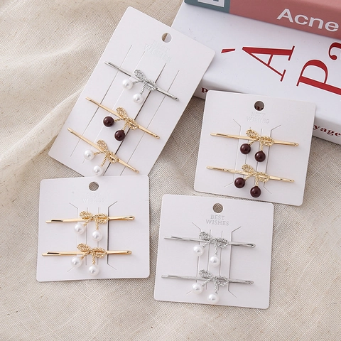 Molletta Per Capelli In Lega Vintage Con Fiocco Ciliegia E Künstliche Perle Per Donna Elegante Forcina In Metallo Oro Argento Accessori