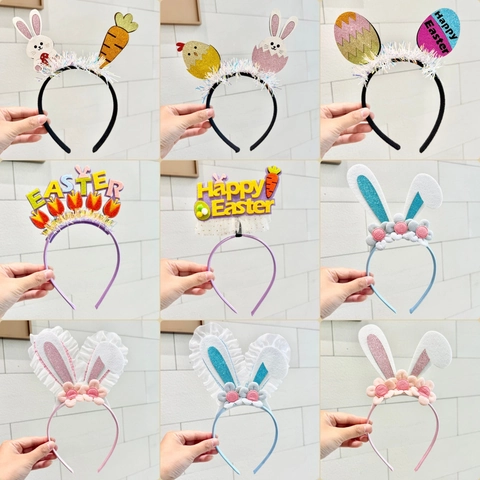 Ostern Hasenohren Stirnband Glitzer Ei Karotte Küken Party Brillengestell Filz Haarschmuck Für Feiertag Foto Requisiten
