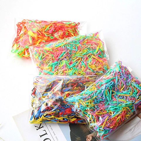 Seamless Elastic Hair Ties Set High Stretch Rubber Bands No Damage Hair For Women Kids Daily Styling Colorful Accessories Bulk