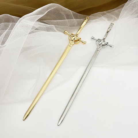 Bastoncino Per Capelli In Lega A Forma Di Spada Vintage Per Donna Accessori Hanfu Cinesi Minimalisti Clip Per Capelli Moderna