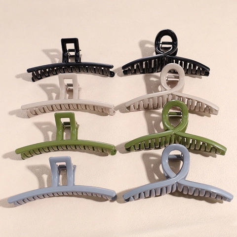 Pinza per Capelli Grande in Plastica per Donna Trendy Geometrica Opaca Lucida Fermagli per Capelli Antiscivolo Eleganti Accessori per Acconciature