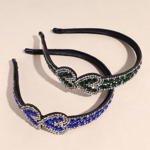 Cerchietto per Capelli da Donna con Strass Incastonati a Cuore e Onde Cerchio per Capelli Antiscivolo Glitter Cristallo per Feste Quotidiano