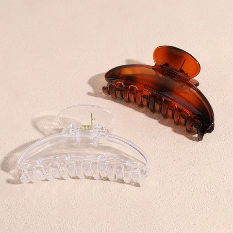 Minimalist Acrylic Semi Circle Hair Claw Clip For Women Korean Style Non Slip Large Hair Shark Clip Styling Accessories