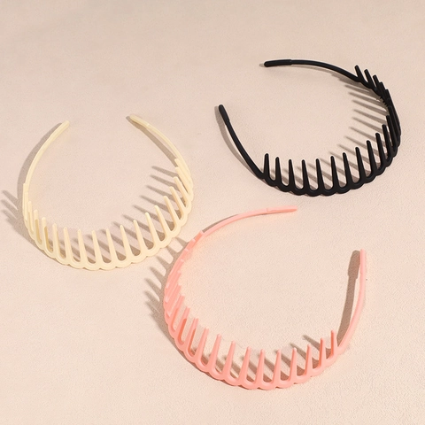 Mode Wellig Antirutsch Zähne Haarreif Kunststoff Harz Haarreif Für Gesichtswaschen Styling Damen Mädchen Haarschmuck