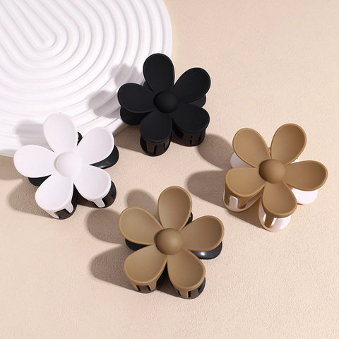 Pinza de Pelo de Flor Mate Elegante Resina Esmerilada Horquilla Floral Accesorios para el Cabello para Mujer Peinado Dulce