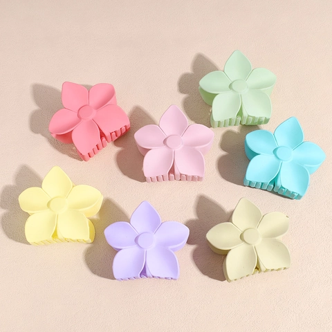 Pince à Cheveux Fleur Mate Style Coréen Pinces à Cheveux Florales Douces pour Femmes Accessoires de Tête Quotidiens Élégants