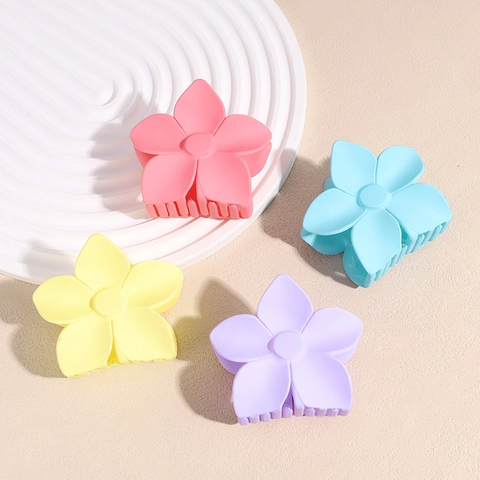 Pince à Cheveux Fleur Mate Style Coréen Pinces à Cheveux Florales Douces pour Femmes Accessoires de Tête Quotidiens Élégants
