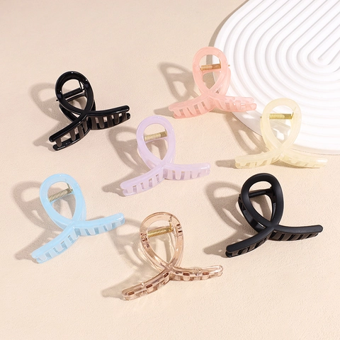 Pinza para el Cabello Grande Estilo Coreano Minimalista para Mujer Color Sólido Mate Brillante Clip de Tiburón Accesorios para el Cabello