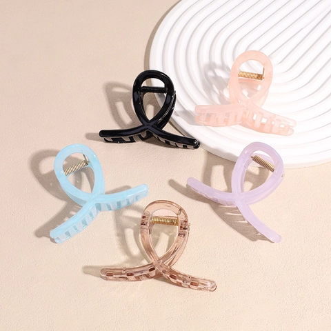 Pinza para el Cabello Grande Estilo Coreano Minimalista para Mujer Color Sólido Mate Brillante Clip de Tiburón Accesorios para el Cabello