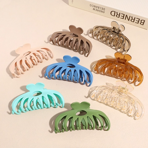 Grande Pinza Per Capelli A Cuore Per Capelli Folti Stile Francese Vintage Opaco Forcina Antiscivolo Per Accessori Da Donna