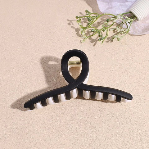 Pinza de Garra Mate para Mujer Grande Bloques de Color Geométrico Flor Pinza para el Cabello Accesorios de Cabello