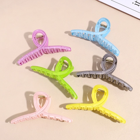 Large Candy Color Hair Claw Clip Women Thick Hair Acrylic Matte Shark Clip Nonslip Hair Catch Styling Hair Accessories