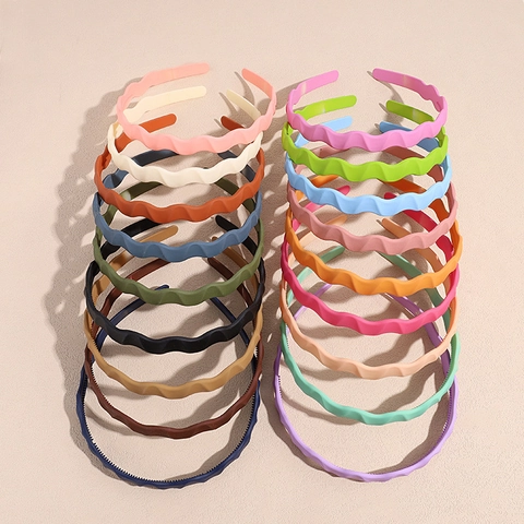Diadema Minimalista de Resina Plástica con Ondas Esmeriladas para Mujer con Dientes Antideslizantes Accesorio para el Cabello