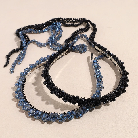 Koreaanse Stijl Elegante Hars Kralen Haarband Met Lange Kwast Handgemaakt Luxe Vrouwen Haaraccessoire Mode Kunststof