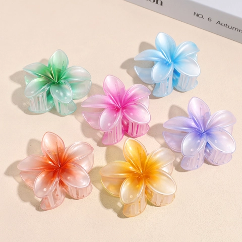 Elegante Pinza per Capelli a Forma di Giglio Accessorio in ABS Opaco con Motivo a Macchie d'Inchiostro Fermacapelli Donna