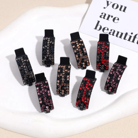 Barrettes À Cheveux En Strass Élégantes De Style Coréen Pour Femmes Pinces Latérales Géométriques Brillantes Accessoires De Cheveux Mode