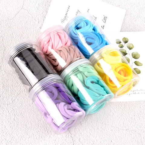 High Elasticity Seamless Hair Ties Gradient Solid Color Scrunchies For Women Girls Daily Hair Accessories Ponytail Holders