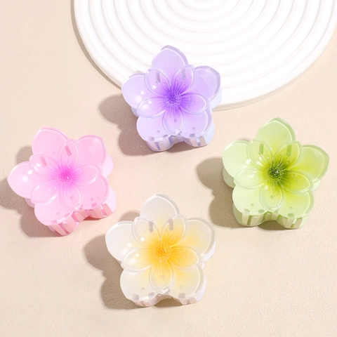 Gradient Blume Haarklammer Mattes Harz Süße Kirschblüte Haarspange Barrette Accessoires Für Damen Mädchen