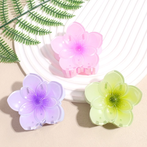Gradient Blume Haarklammer Mattes Harz Süße Kirschblüte Haarspange Barrette Accessoires Für Damen Mädchen