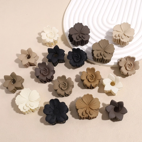 Pinza per Capelli a Fiore Satinata Vintage per Donna Elegante Rosa Opaca Girasole Accessori per Capelli per Styling Quotidiano Regalo