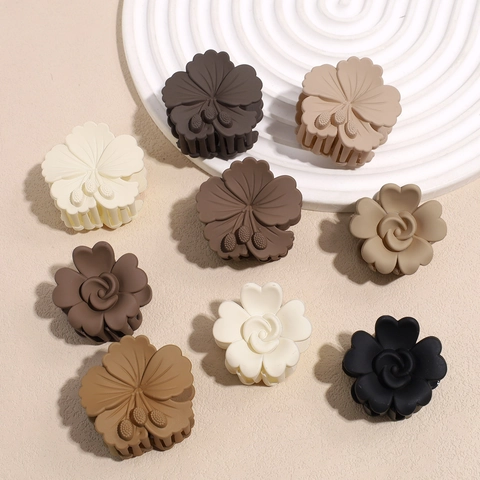 Pinza per Capelli a Fiore Satinata Vintage per Donna Elegante Rosa Opaca Girasole Accessori per Capelli per Styling Quotidiano Regalo