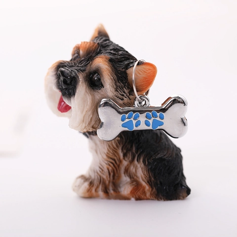 Bone Shaped Pet ID Tag Zinc Alloy Paw Print Pendant Engravable Dog Tag For Collar Necklace Puppy Cat Identification Label